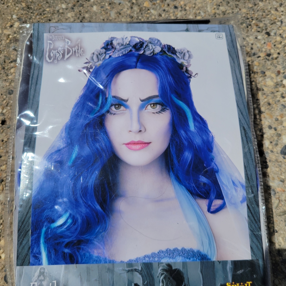 Spirit Blue and White Wig with Ethereal Waves